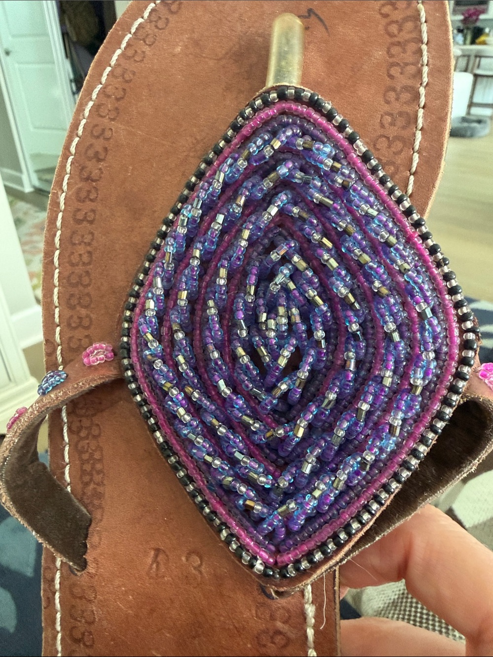 African Beaded Sandals